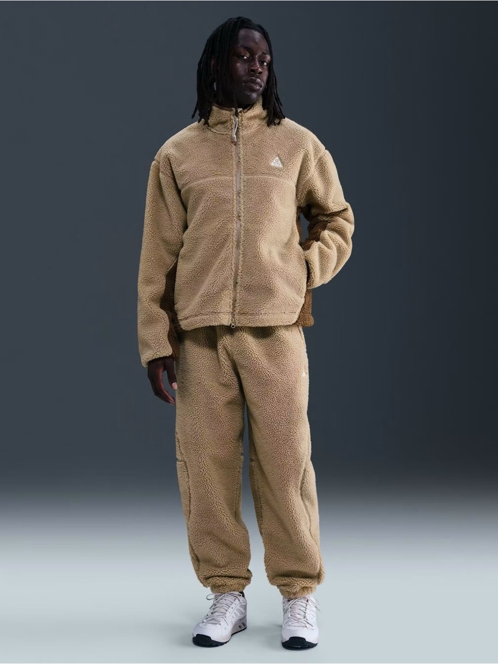 Nike ACG Canwell Glacier Therma-FIT ADV Windproof Sherpa Fleece Pants Beige